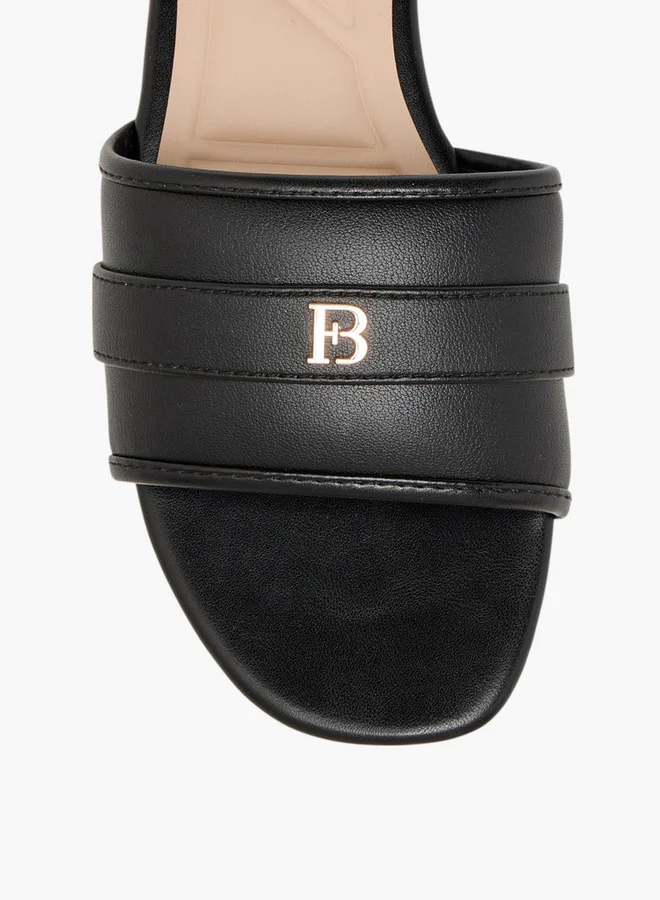 Flora Bella By Shoexpress Logo Accent Slip-On Flat Sandals