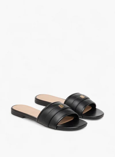 Flora Bella By Shoexpress Logo Accent Slip-On Flat Sandals