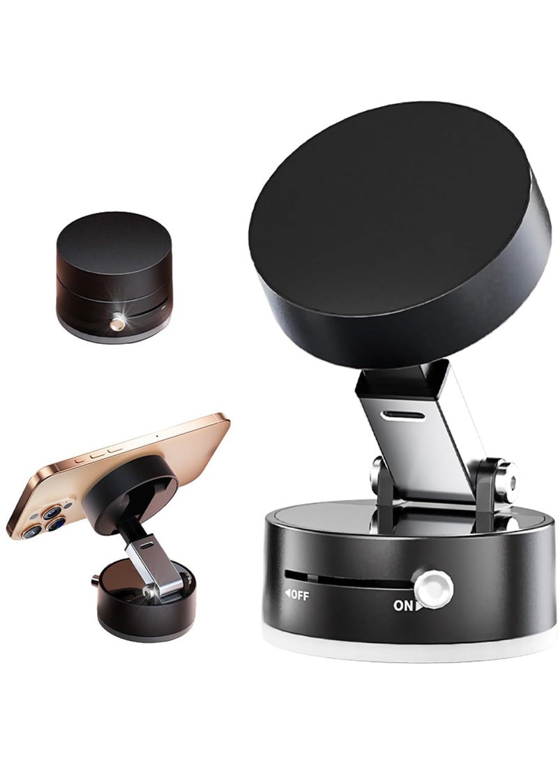 Concretization Magnetic Car Phone Holder, Suction Cup Mount, Multi-Angle Rotation, Includes Mirror Stickers, Magnetic Sheets, and Hex Wrench for Easy Installation - Image 1