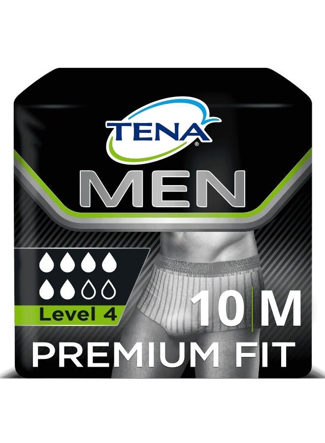 TENA Men's Level 4 Incontinence Briefs L-Size with high absorbency for medium incontinence, and an underwear-like design for added privacy and comfort. - Image 2
