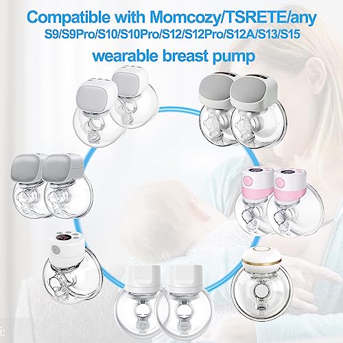 Juome 6Pcs Flange Inserts 17mm Compatible with Momcozy Wearable Breast Pump S12 Pro/S9 Pro/S12/S9, for TSRETE/Spectra/Medela 24mm Shields/Flanges, Reduce 24mm Tunnel Down to 17mm - Image 4