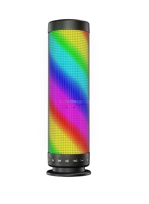 Dream Speaker Bk 24553 Fantasy Color Dancing Portable Bluetooth 10W Speaker 9.4 Inch Tall W Led Visual Equalizer 3.5Mm Audio Input And Microsdhc Card Slot Bluetooth Speaker Wireless Speaker