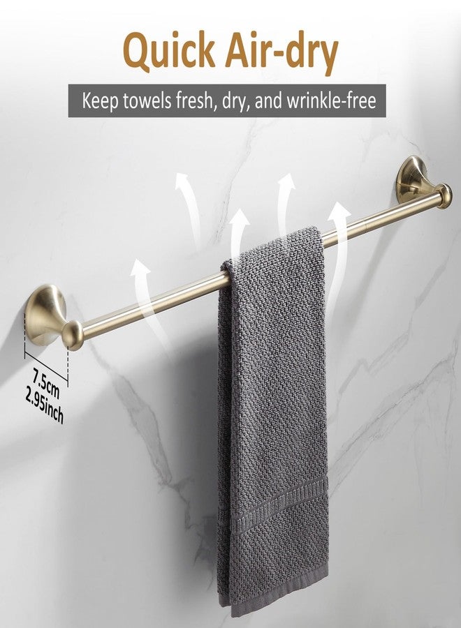 BGL Bathroom Accessories Set, Brushed Brass Towel Holder for Bathroom, 4-Piece Towel Ring, Robe Hook, Toilet Paper Holder Wall Mounted - Image 3
