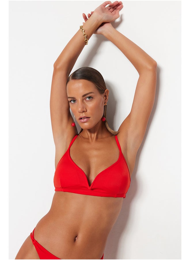 Red Triangle V-Stringer Bikini Top TBESS23BU00243