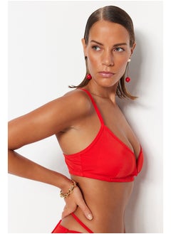 trendyol Red Triangle V-Stringer Bikini Top TBESS23BU00243  - Image 2