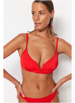 trendyol Red Triangle V-Stringer Bikini Top TBESS23BU00243  - Image 3