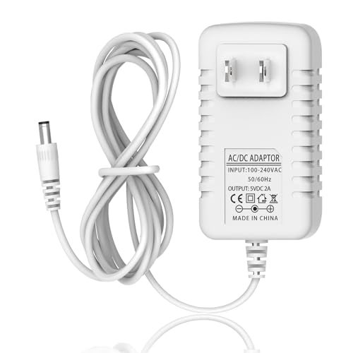 BOEEA 5V Power Cord Replacement for Graco Duetsoothe Swing, Charger for Simple Sway and Nova Baby Swing, 6.6 Ft Charging Cable, White - Image 1