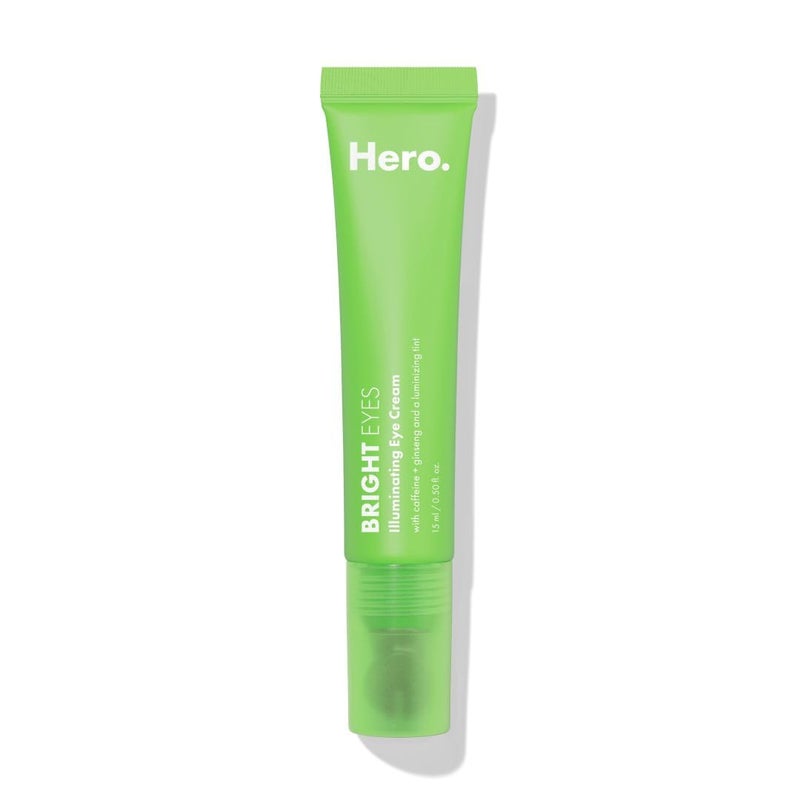 HERO COSMETICS Bright Eyes Illuminating Eye Cream  Reduces the Look of Dark Circles With Multiple Applications  Featuring a Stainless Steel Tip for a Cooling Effect 05 fl oz