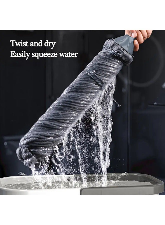 Super Absorbent Rotating Self Twisting Mop,Household Floor Cleaning Mop,Dust Removal Mop, For Home School Office Kitchen Bathroom, Cleaning Supplies. - Image 3
