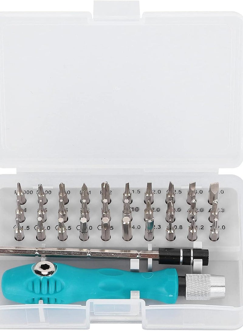 GGOOT 32Pcs Screwdriver Set, Slot Cross Hex Tri Angle Screw Driver Bits Home Repair Hardware Tools, for Electronic Tool Instrument Maintenance  - Image 1