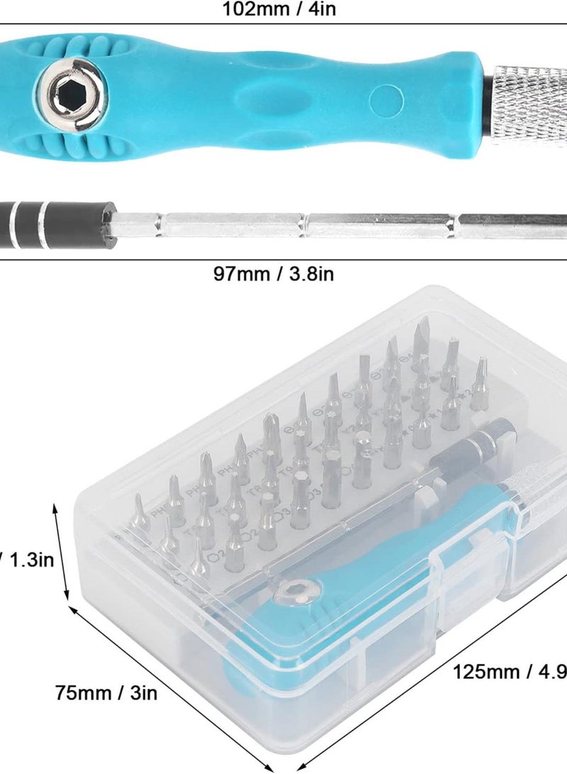 GGOOT 32Pcs Screwdriver Set, Slot Cross Hex Tri Angle Screw Driver Bits Home Repair Hardware Tools, for Electronic Tool Instrument Maintenance  - Image 2