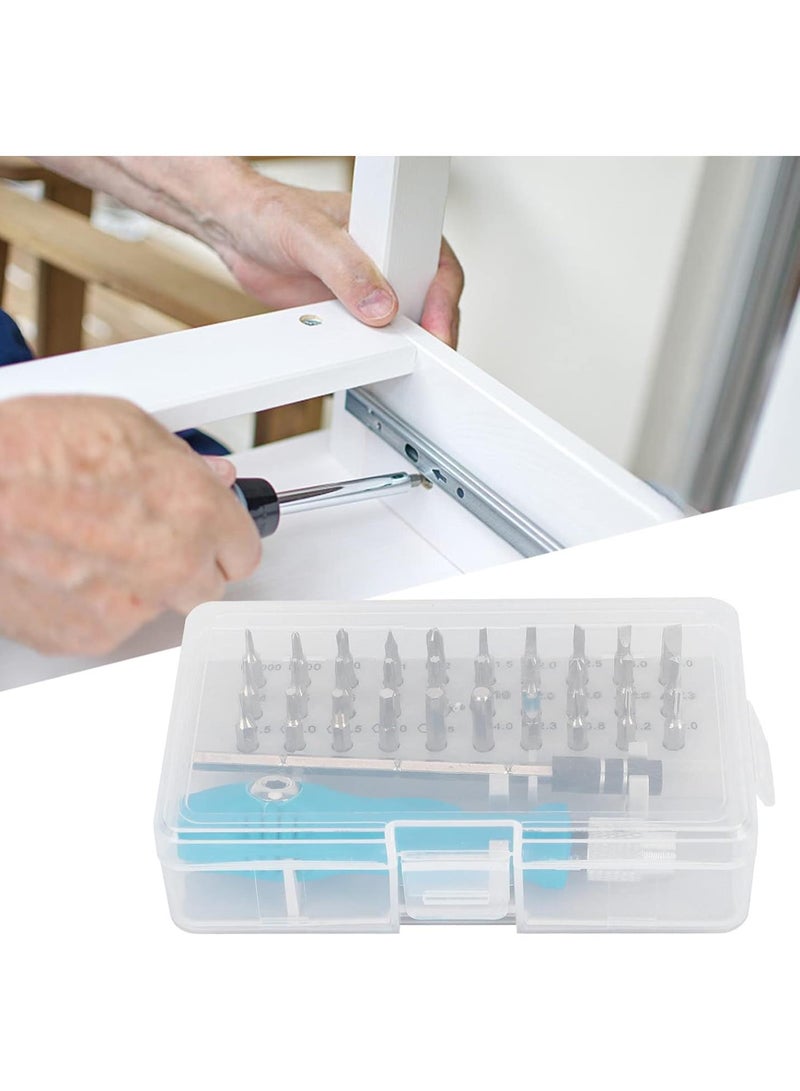 GGOOT 32Pcs Screwdriver Set, Slot Cross Hex Tri Angle Screw Driver Bits Home Repair Hardware Tools, for Electronic Tool Instrument Maintenance  - Image 4
