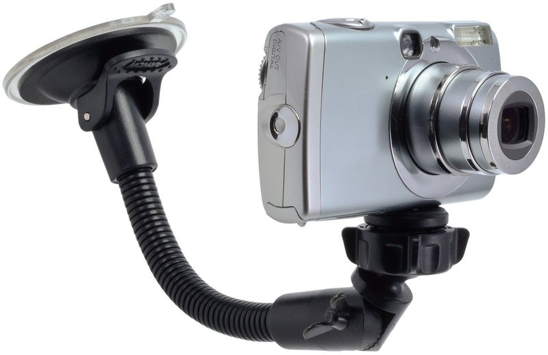 Arkon Mounts - Windshield Suction Car Mount | Flexible Positioning with 360° Swivel Ball Adapter | 8.5 inch Gooseneck | Holds up to 1 Pound | Fits Small Digital Cameras with 1/4 inch - Image 2