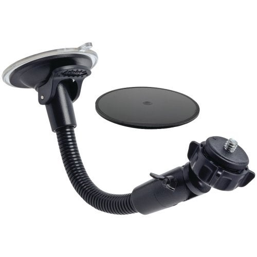 Arkon Mounts - Windshield Suction Car Mount | Flexible Positioning with 360° Swivel Ball Adapter | 8.5 inch Gooseneck | Holds up to 1 Pound | Fits Small Digital Cameras with 1/4 inch - Image 1