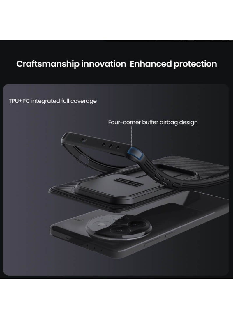 Generic - Case for OnePlus 13 Camshield Pro Case With Slide Camera Lens Protection Anti scratch Back With Edge Frame Bumper Protection Anti Fingerprint Soft Delicate Touch Cover Compatible for OnePlus 13 - Image 1
