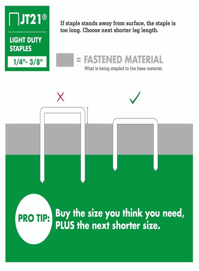 Arrow 21MP1 JT21 Thin Wire Staples Multipack for Staple Guns and Staplers, Use for Upholstery, Crafts,General Repairs, Includes 1/4-Inch, 5/16-Inch, and 3/8-Inch Sizes, 1875 Count,(Packaging May Vary) - Image 3
