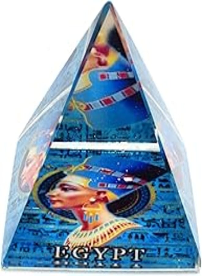 immatgar pharaonic Decorative Egyptian one Pyramid Statue from Glass ancient Egyptian souvenirs gifts from Egypt Collectible Pharaohs (Nefertiti - 4.5 CM Height)