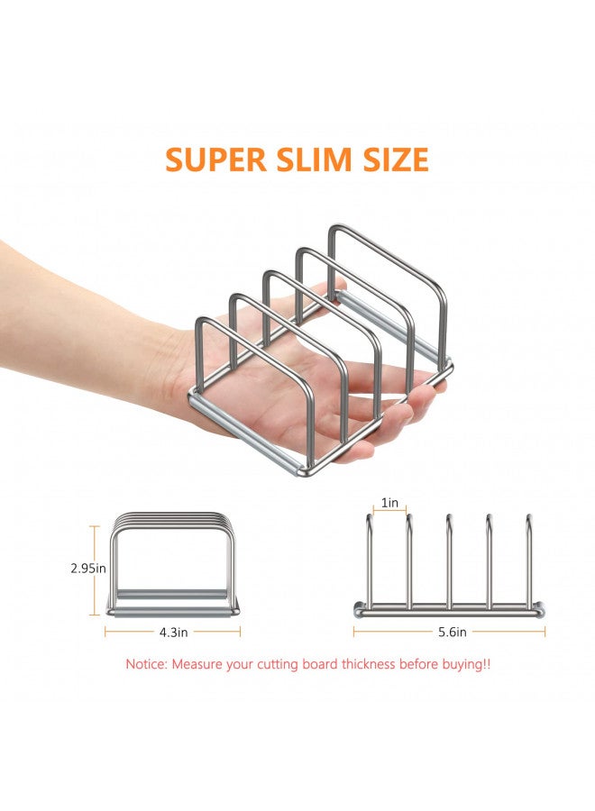 KORRTFID Cutting Board Holder Stand, Cutting Board Storage Rack, Cutting Board Organizer, 304 Stainless Steel Cutting Board Holder, Cookie Sheets Organizer (1.0 Inch Width Slots) - Image 1