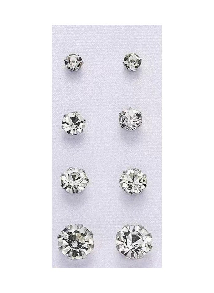 12-piece rhinestone stud earring set  - Image 2
