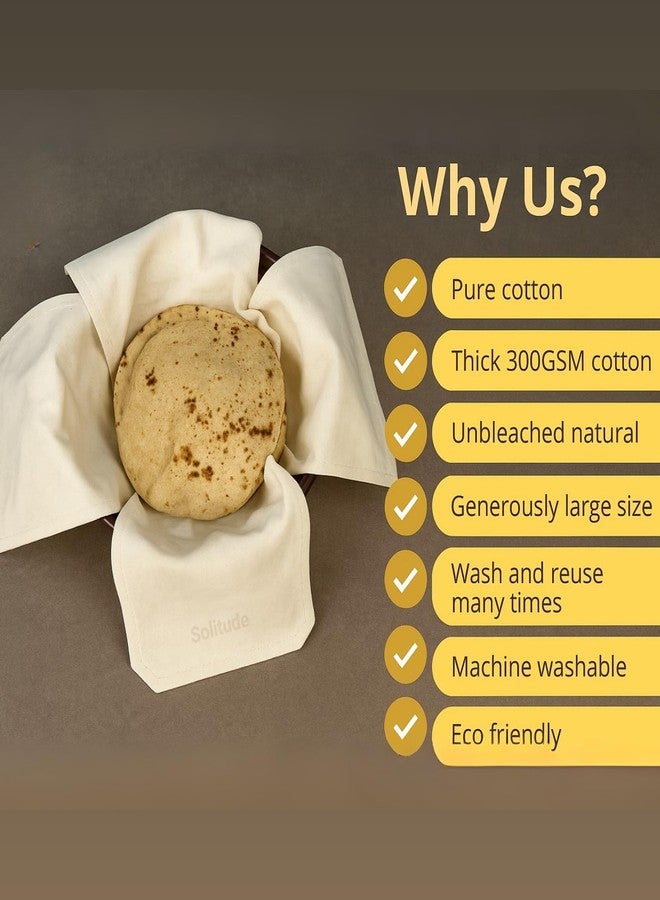 Solitude Cotton Roti Cloth Wrap with Flaps, Double Layer Cotton Cover for Chapati, Hot Case, Traditional Style Kitchen Chapati Wrap, Kitchen Roti Cover for Tiffin - Image 5
