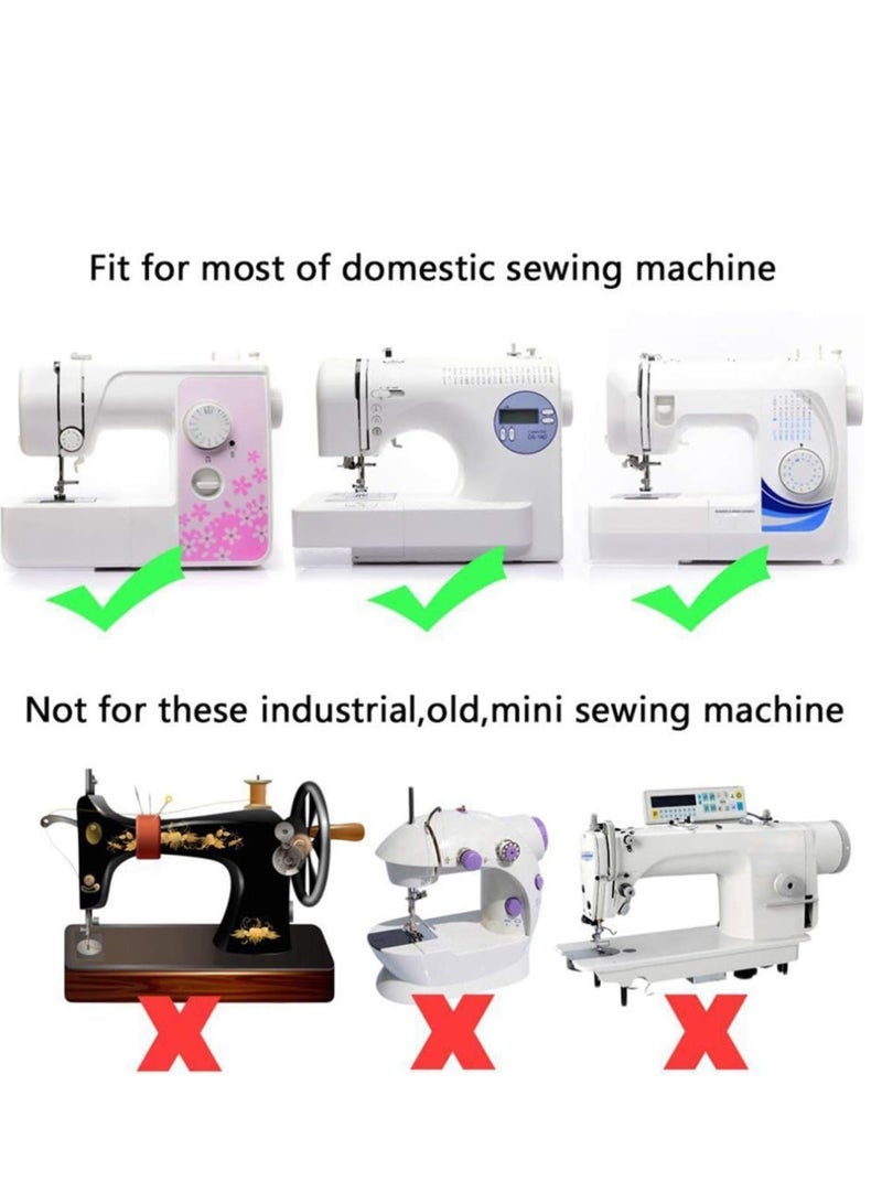 طقم اقدام ضاغطة منخفضة سهلة التركيب لماكينة الخياطة براذر سينغر جانوم بيبي لوك كينمور، دواسات بديلة لماكينة الخياطة (32 قطعة) - Image 5