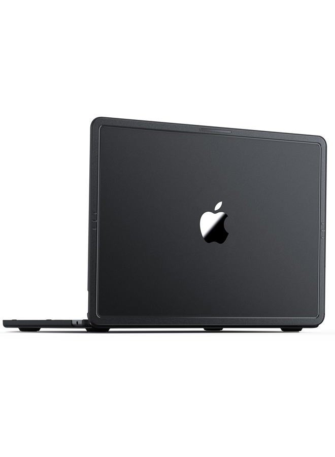 soonjet MacBook Air 13 Inch Case M4 M3 M2 2025-2022, Release Model A3240 A3113 A268, [Anti-Crack Upgrade] Protective Hard Shell Laptop Sleeve for MacBook Air 13.6 Inch – Space Black - Image 1