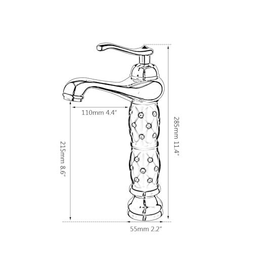 B Backline Basin Mixer Tap | Bathroom Basin Faucet | Pillar tap for Basin | Hot & Cold Basin Taps for Bathroom & Livingrooms (White Gold) - Image 4