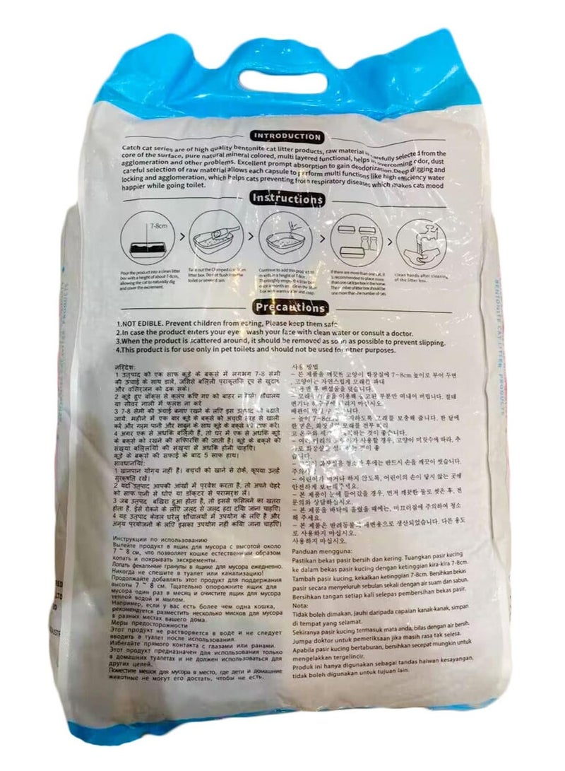 NNC PETS Cat litter sand with Lemon scent, Ultra absorbent, and Fast drying, 100% Natural ingredients, Dust-free, Clumping cat litter, Safe and Comfortable for Indoor cats, 10L-8Kg (Blue) - Image 3