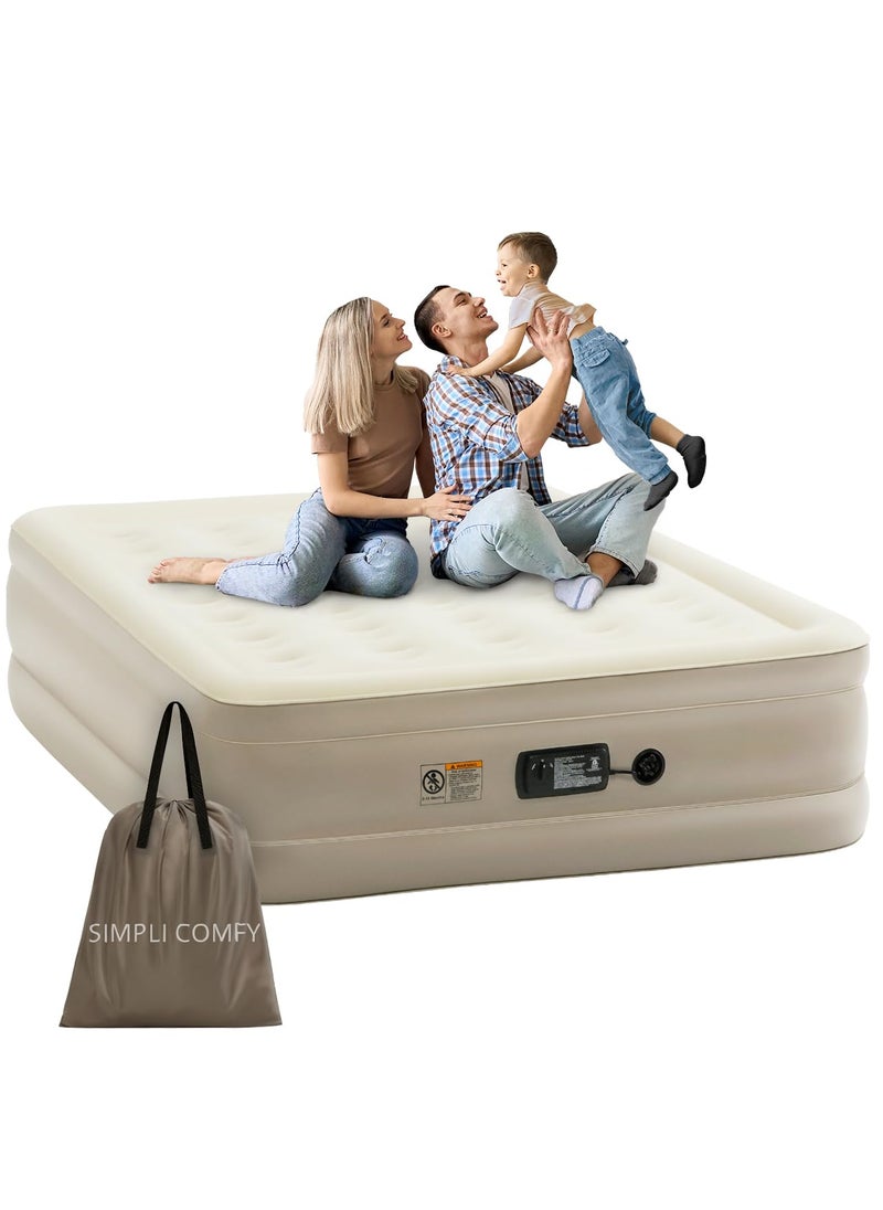 Simpli Comfy Simpli Comfy 18 Inch Inflatable Air Mattress with Builtin AC Pump  - Image 1