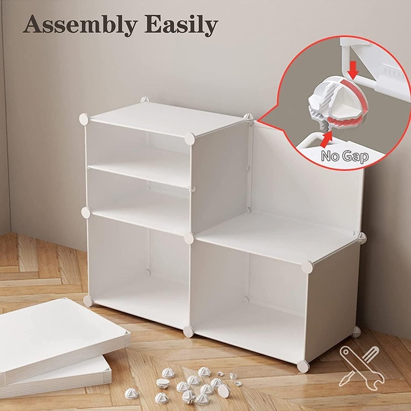 HOME CUBE منظم أحذية معدني محمول HOME CUBE مع باب لـ 24 زوج، خزانة تخزين أحذية، حامل أحذية للمنزل، قابل للتكديس والفك، مناسب لغرفة المعيشة، المدخل، المكتب - Jl-2014 - Image 4