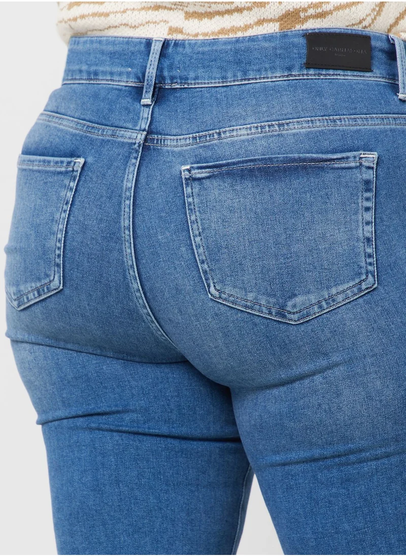 Only Carmakoma Flared High Waist Jeans