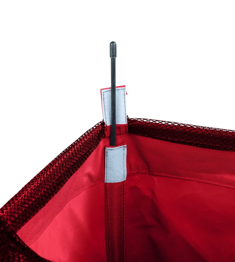 Wenko Laundry Basket with Wheels, Sorter, With Lid, Storage, Laundry Hamper, Laundry Bin, Slim red - Image 5