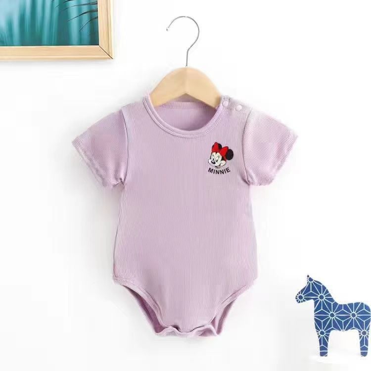 Newborn Infant Summer Male And Female Baby Super Foreign Air Comfortable Modal Short-Sleeved Fat Wrap Mask Thin Triangle - Image 1