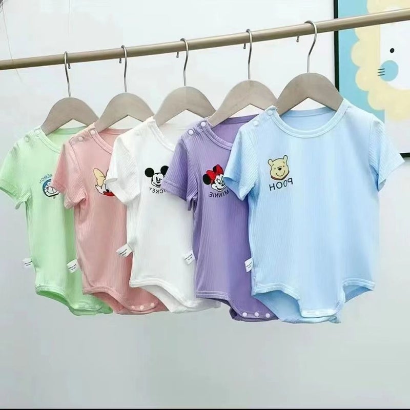 Newborn Infant Summer Male And Female Baby Super Foreign Air Comfortable Modal Short-Sleeved Fat Wrap Mask Thin Triangle - Image 4