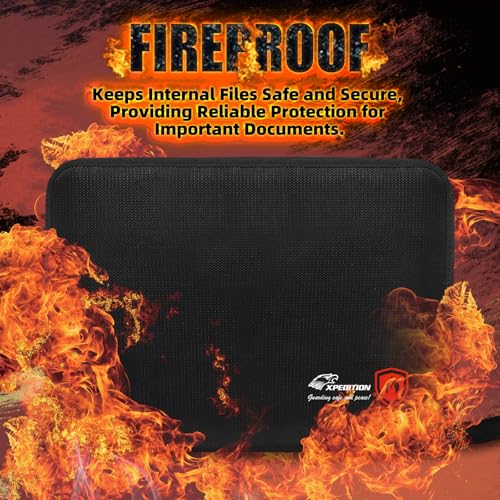 HardRock Fireproof Accordion File Organizer,Important Document Organizer,end of Life Planner Organizer Binder，Expanding Portable fire Proof Document Bag，Waterproof Folio Holder File folders for A4 Paper - Image 3