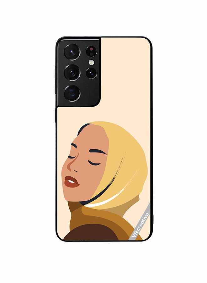 VR CREATIVE Protective Case Cover For Samsung Galaxy S21 Ultra 5G Cartoon Woman Shape Design Multicolour - Image 1