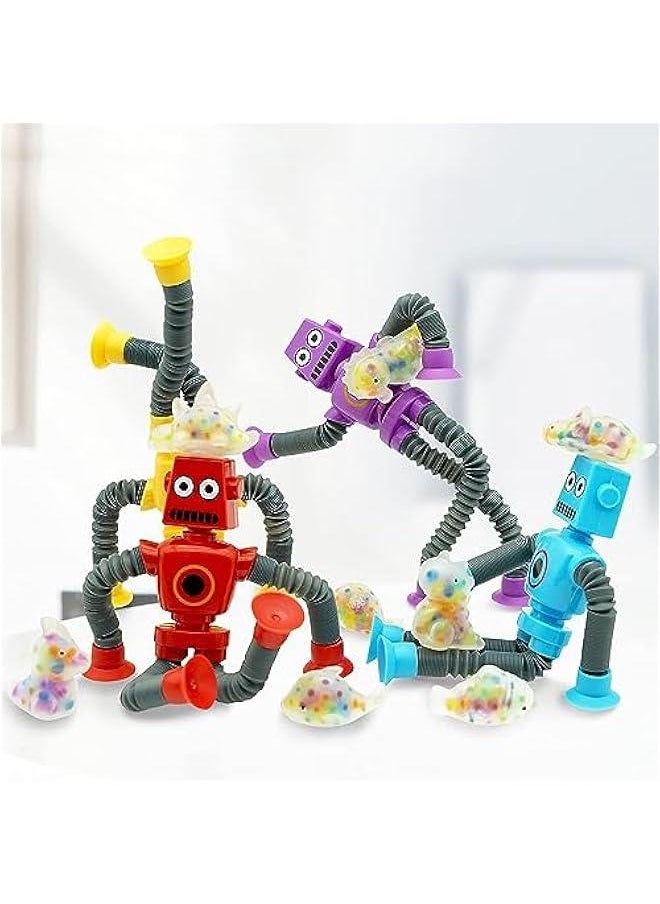 4 Robotics  TubesTelescopic Suction Cup Robot ToyFidget Tubes Toys  Toddler ToysEducational Toy