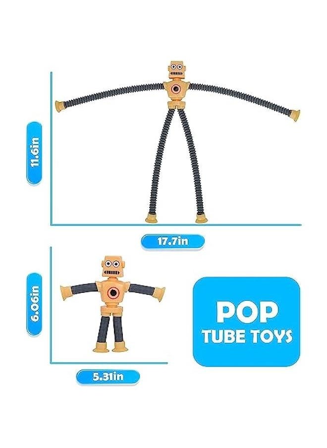 4 Robotics  TubesTelescopic Suction Cup Robot ToyFidget Tubes Toys  Toddler ToysEducational Toy