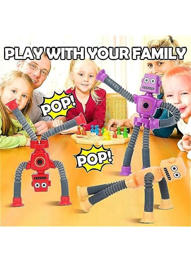 4 Robotics  TubesTelescopic Suction Cup Robot ToyFidget Tubes Toys  Toddler ToysEducational Toy