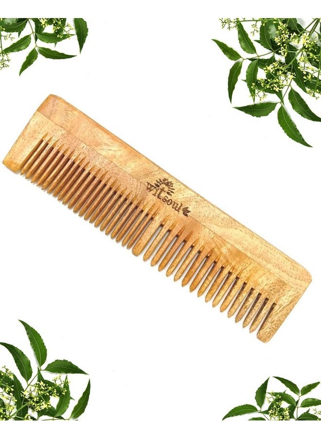 WITSOUL Neem Wood Comb ORGANIC/Ayurvedic/Anti-Dandruff Comb For Men And Women/Brown color/ (SET OF 4) (2patticomb) - Image 5