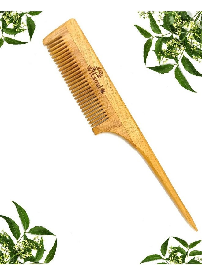 WITSOUL Neem Wood Comb ORGANIC/Ayurvedic/Anti-Dandruff Comb For Men And Women/Brown color/ (SET OF 4) (2patticomb) - Image 3