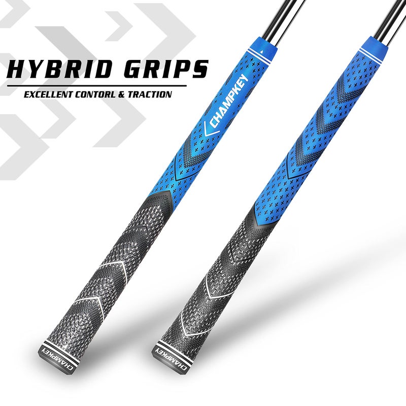 CHAMPKEY Golf Grips 13 Pack | Come with Solvent,15 Tapes,Vise Clamp and Hook Blade | All Weather Control and High Feedback Golf Club Grips - Image 2