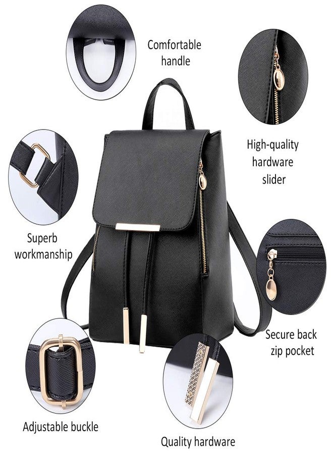 Pahajim Womens Trendy Backpack Purses PU Leather Travel Rucksack for Ladies Cute Daypacks Bags (Light Blue) - Image 4