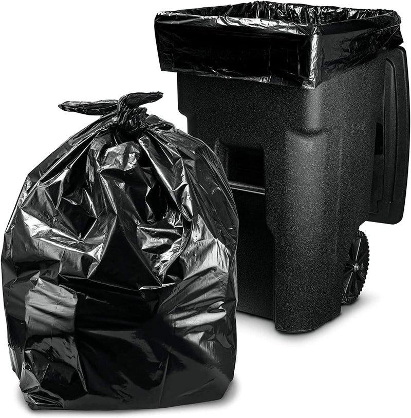 Maykela Garbage Bags 64 gallons,240L Trash Bags,Large Garbage Bags Plastics Trash Can Liners Bags,Outdoor Trash Bags Large Heavy Duty Trash Can Liners Black 10 Pcs120 * 140cm - Image 1