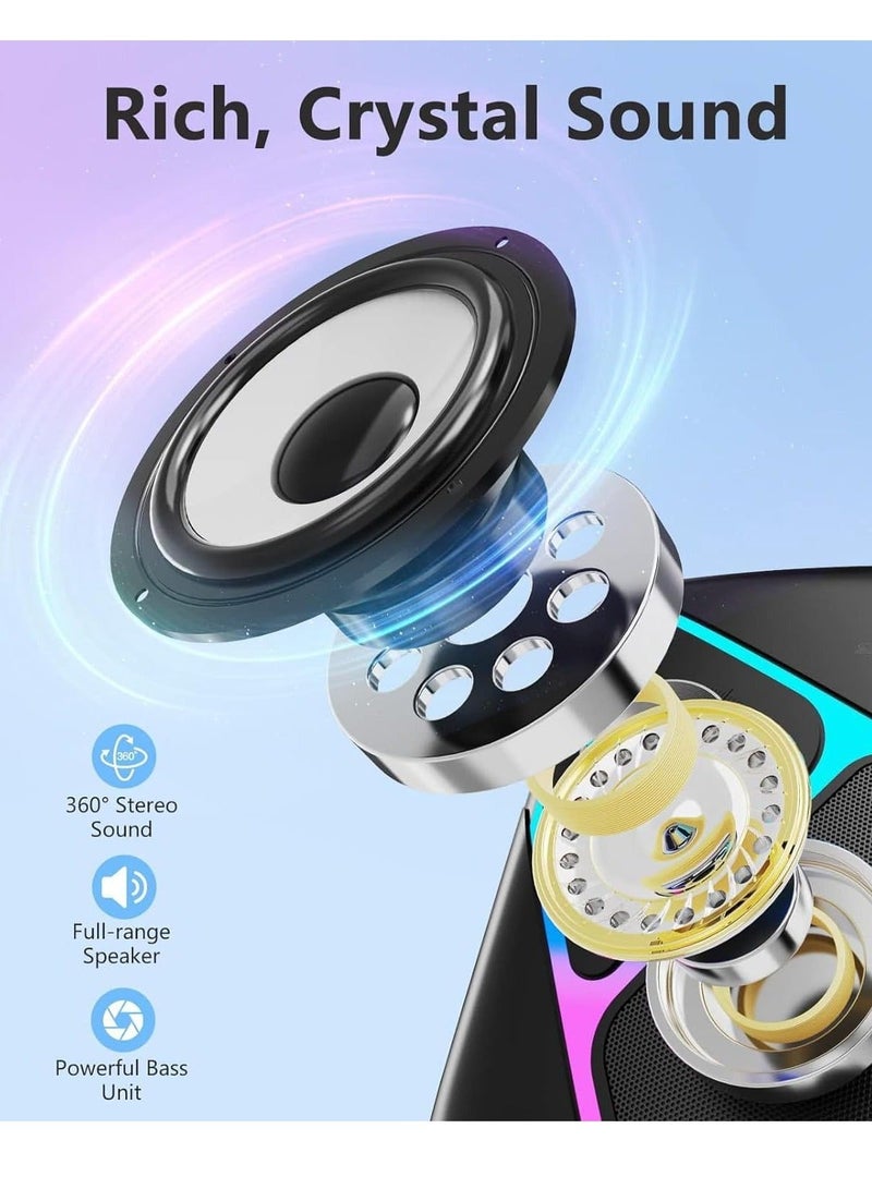 XTRIKE ME SK610 Gaming Speaker with Subwoofer –  2.1 Channels 11W Stereo sound – Dynamic Lighting effects – Wired USB Powered +3.5mm , Volume knob for PC and Laptop  | Black - Image 3