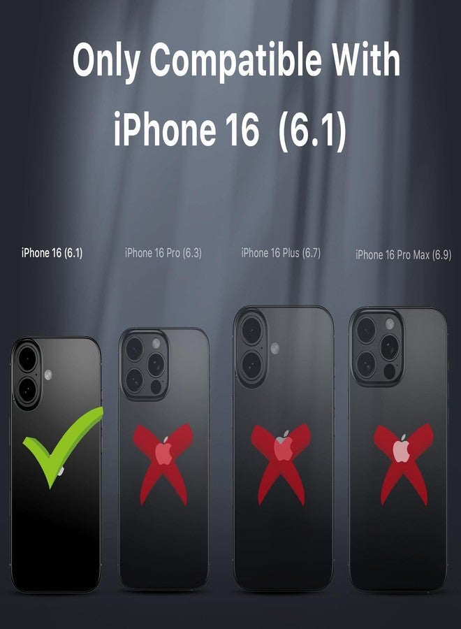 جراب M MYBAT PRO Maverick Series لهاتف iPhone 16 6.1 بوصة مع مشبك حزام وواقي شاشة، غطاء مقاوم للصدمات والسقوط مع مسند دوار 360 درجة، حماية شديدة التحمل، لون أخضر عسكري - Image 2