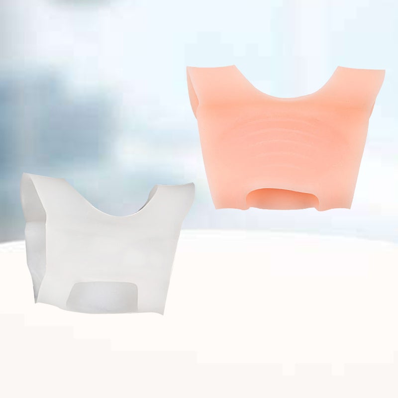 2 Pairs Silicone Arch Pads Feet Support Band Corrective Insoles Skin Color White - Image 5