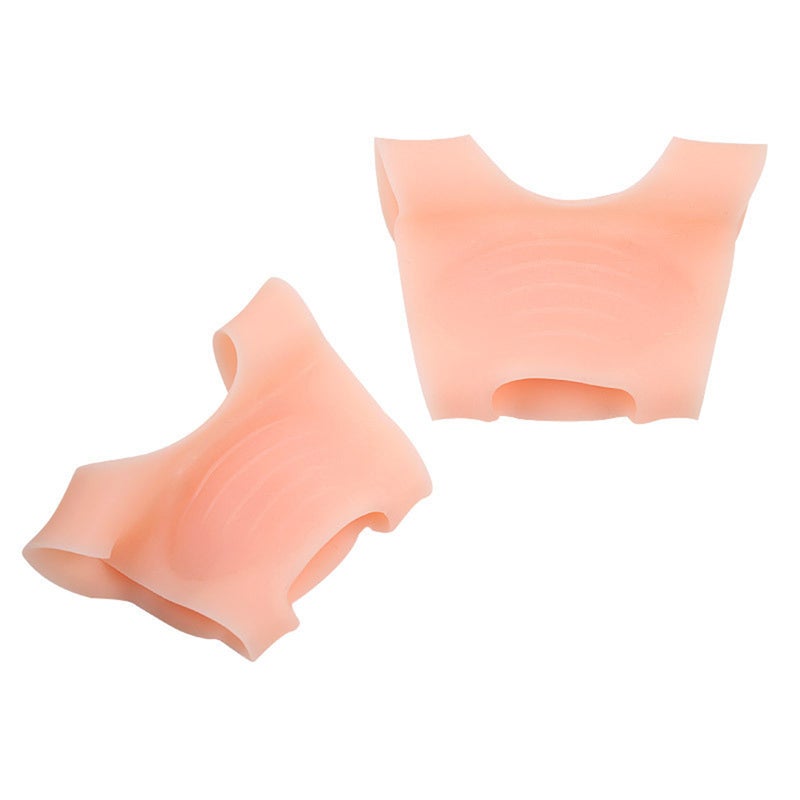 2 Pairs Silicone Arch Pads Feet Support Band Corrective Insoles Skin Color White - Image 3