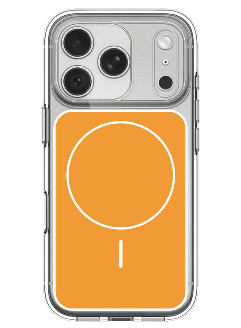 JOMILA Magnetic Case Cover for iPhone 17 Pro Max - Clear Shockproof Back Cover - Anti-Yellow Slim Protective Design - Cosmic Orange - Image 4