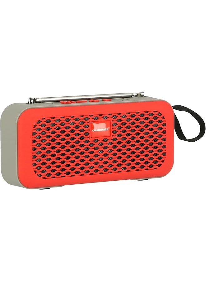 Olsenmark - Portable Wireless Speaker With Usb Tf Aux Bluetooth And Mp3 Portable Hands Free Calling 10 Meters Range 1200 Mah With 3 4 Hours Working 2 Years - Image 1